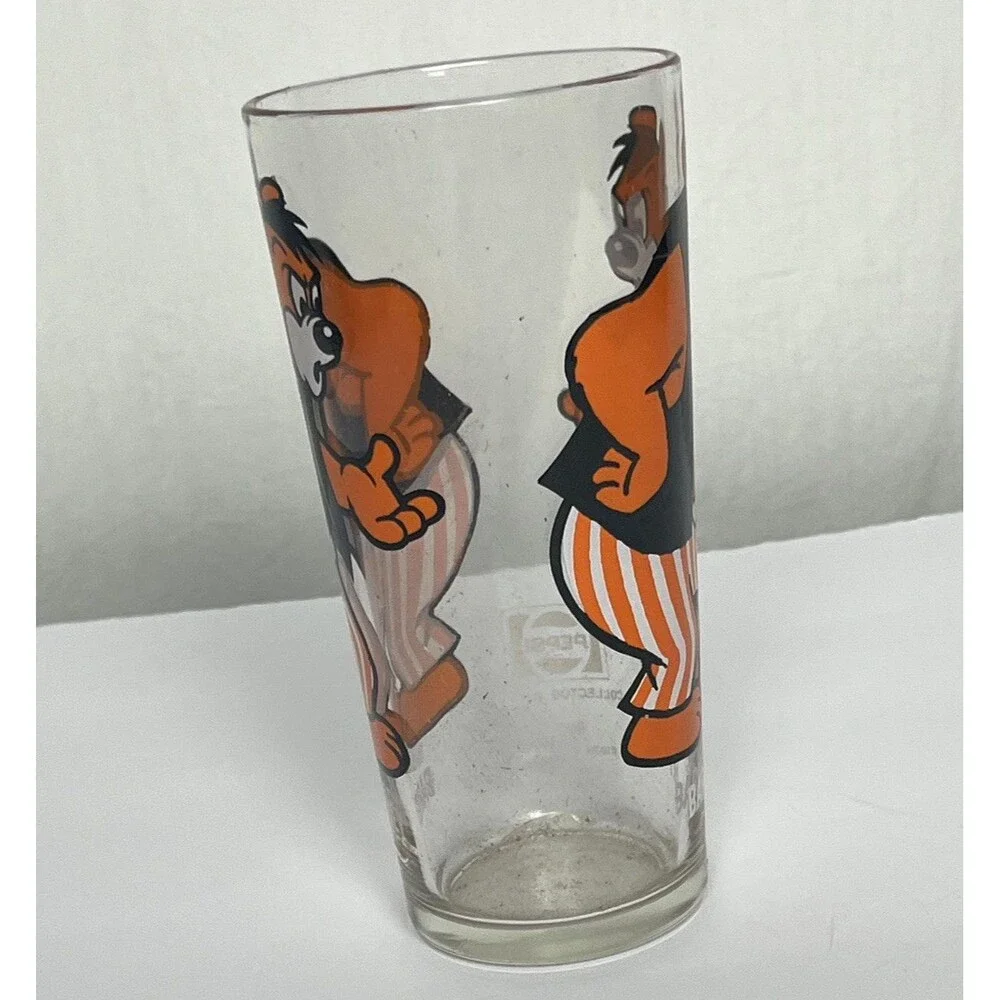 Cartoon Glass Vintage 70s Barney Bear Character Pepsi Collector‎ Series Made USA